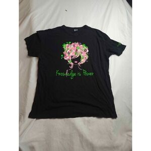 The Breast Center At Floyd Shirt Womens Size XL Black Knowledge Is Power Graphic